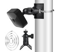 Soporte Universal de Poste para Google Nest CAM, Arlo, eufy, Stick Up CAM (Battery)/Pro, Rin G Indoor CAM, Apto para Todas Las cámaras de vigilancia con Orificios estándar de 1/4 de Rosca (Negro)