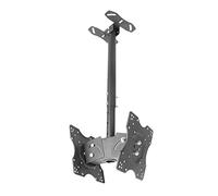 Soporte universal de techo para TV, doble cara, inclinable y giratorio para televisores de 20 a 32 pulgadas, soporta hasta 60 libras, longitud ajustable (3 m y 1 m), perfecto para configuración de