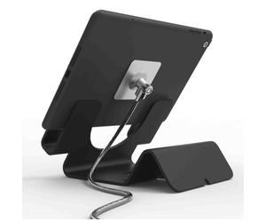 Soporte universal Maclocks CL12UTHBB para tabletas con cierre antirrobo, aluminio negro