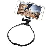 Soporte universal manos libres para el cuello, soporte para teléfono móvil para iPhone 17, 16, 15, 14, 13, 12 Pro Max, Samsung GoPro, soporte para estación de acoplamiento (negro)