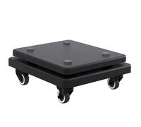 Soporte universal para altavoces con base estabilizadora, patas de aislamiento, ruedas bloqueables, soportes de altavoz, 35 x 35 cm, perfecto para cine en casa y uso en estudio