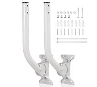 Soporte universal para antena de 2 unidades, kit de soporte de pared para equipos Ubiquiti, soporte impermeable resistente para extensor WiFi al aire libre, estación meteorológica, punto de acceso