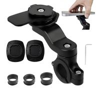 Soporte Universal para Bicicleta y moto, Bicicleta para Smartphone, Suporte Telemóvel Moto, Giratorio a 360 °, 2 Soportes Adhesivos, Desmontable y Universal,Compatible con Manillares 22,2-28,6mm,Negro