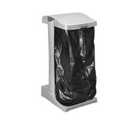 keeeper Papelera vertical Ole – Soporte para bolsas y compartimento, 60–120 l, plateado/multicolor