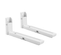 Maclean MC-915 - Soporte Universal de Pared para Microondas con Brazo Telescópico, Capacidad Máxima 30 kg, Longitud Ajustable 325-492 mm, Color Blanco