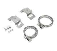 Soporte universal para postes de acero inoxidable para señalización de 4-15 pulgadas, abrazaderas ajustables para exteriores, juego completo con tornillos para montaje