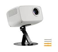 Soporte universal para proyector, soporte para proyector con tornillo de 1/4 pulgadas, soporte para proyector, proyector giratorio de 180°, para techo, mesa, pared, soporte de pared plegable