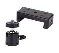 Soporte universal para teléfono con cabezal de bola de metal giratorio de 360 grados para teléfonos inteligentes, trípodes, adaptadores de montaje