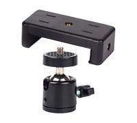 Soporte universal para teléfono con cabezal de metal giratorio de 360 grados para teléfonos inteligentes, trípodes, adaptadores de montaje