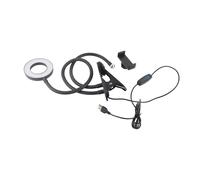 Soporte universal para teléfono con clip, luz flexible tipo cuello de cisne, lámpara de lectura, aro de luz para selfies, luz regulable con 3 modos