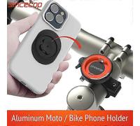 Soporte universal para teléfono de motocicleta y bicicleta de montaña, de aluminio, con liberación rápida para manillar.