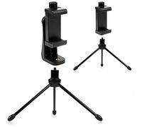 Soporte universal para teléfono móvil como adaptador de trípode para smartphone - Solución de montaje flexible para oficina de viaje (negro, talla única)