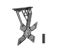 Soporte universal para TV eléctrico, soporte de techo plegable inteligente para televisores planos y curvos, control remoto compatible con la mayoría de televisores, diseño que ahorra espacio.