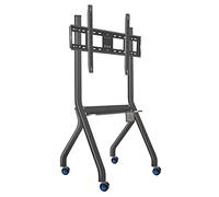 Soporte universal para TV, soporte de TV móvil de suelo a techo para pantallas de 65/75/85/98 pulgadas, sala de conferencias y uso doméstico, diseño vertical, soporte de TV resistente y ajustable