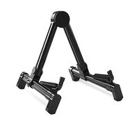 Soporte Universal Plegable Rocktile GSF-2020B, negro, para guitarras eléctricas, bajos, clásicas y acústicas. Construcción robusta de aluminio, plegable y compatible con todos los instrumentos de cue