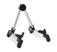 Soporte universal plegable Rocktile GSF-2020S para guitarras eléctricas, bajos, clásicas y acústicas. Construcción robusta de aluminio, color plata.