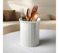 Soporte Utensilios Cocina de Cerámica, Soporte de Cerámica para Cubiertos 13.3*10.8*9.7cm, contenedor de utensilios de cerámica para Organizar la Encimera y Guardar Cubiertos, Cucharas y Florero