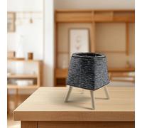 Soporte versátil de ratán que ahorra espacio para flores vivas, contenedor de almacenamiento de plantas de escritorio para macetas, decorativo, triangular, habitación, balcón, plantas, vegetación