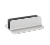 Soporte vertical de aleación de aluminio ajustable para laptop, soporte universal para ahorro de espacio, enfriador de refrigeración compatible con MacBook Pro/Air, iPad, tablet, PC, smartphone