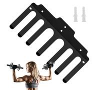 Soporte Vertical para Barras,Colgador Vertical De Ahorro De Espacio - Estante De Almacenamiento Para Mancuernas - Para Organizacion De Equipo De Ejercicio Y Almacenamiento Multifuncional En