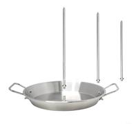 Soporte vertical para brocheta de barbacoa de 10 pulgadas con 3 accesorios, estante de acero inoxidable para el hogar, cocina, parrilla al aire libre