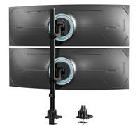 Soporte Vertical Para Dos Monitores de 24 a 57 Pulgadas, Giratorio, Inclinación y Rotación, Capacidad de Carga 2-27 kg Por Brazo, VESA 75