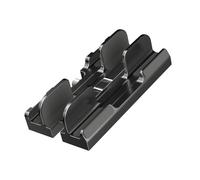 Soporte vertical para laptop, soporte de escritorio de 3 ranuras, base ajustable, ahorro de espacio, soporte para computadora portátil vertical