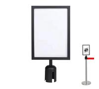 Soporte Vertical Para Letreros - Póster De Doble Cara, Resistente Para Exteriores | Póster A4 Con Marco Vertical De Doble Cara Negro, Exposición En Museo, Restaurante, Centro Comercial, Guía De Cola,