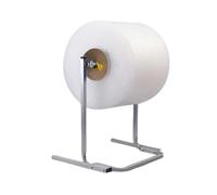 soporte vertical para rollos de plástico de burbuj Dispensador de plástico burbujas acero, plateado, 20-150 cm, for embalaje, manipulación y transporte