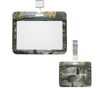 Soporte vertical para tarjetas de identificación, diseño de ganso salvaje por The Bridge, soporte de carrete deslizante, soportes de plástico duro, soporte para tarjetas de identificación, soporte