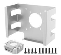Soporte VESA Compatible con Mac Mini M4/Pro - Soporte de aleación de aluminio para Mac Mini M4 Under Table Bracket, Wall Mount Stand, Soporte Disipación de Calor, Plata