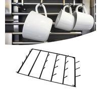 Soporte vintage para tazas de café con gancho, soporte de pared para tazas de café, soporte de pared para toallas de cocina, manguito de goma antideslizante en la parte inferior del gancho (52 x 95