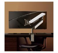 Soporte voladizo for Monitor, Brazo robótico, Ordenador portátil, Elevador de Escritorio, montado en la Pared, Mesa con Abrazadera Doble Pantalla(Black and White)