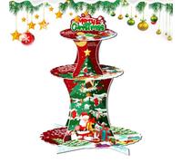 Soporte Y Cupcakes Árbol Navideño Torre De Papel Para Servir Pastel Festivo | Soporte para Cupcakes con Decoración Navideña Para Reunión Cena Encuentro Pasteles Chocolates Propietarios Reposteros