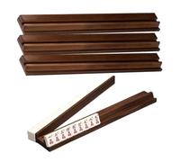 Soporte y Empujador de Fichas Mahjong | 4 Accesorios Ligeros para Juegos de Mesa | Juego de Soportes Madera para el Mahjong | para Dominó, en Casa, Viajes, Club, Festividades, Mujeres, Hombres,