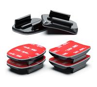 Soportes adhesivos, compatibilidad versátil con modelos GoPro Hero, configuración rápida para deportes de acción, montaje seguro en casco,