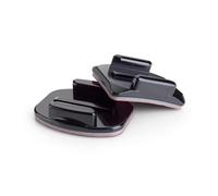 Soportes Adhesivos Impermeables para GoPro HERO, Resistencia Industrial, 3 Curvos y 3 Planos, Negro, Plástico