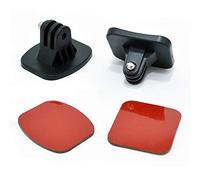 Soportes adhesivos para cámaras GoPro, base de montaje curvada y plana con almohadillas adhesivas resistentes, fácil de montar en casco, kit de accesorios de montaje para cámara compatible con todos los GoPro Hero 7, 6, 5, 4, 3+ 3