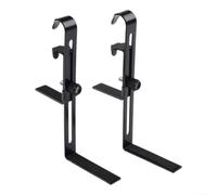 Soportes ajustables para calcetines de Navidad, ganchos para colgar guirnaldas para repisa de 0.19 a 3.3 pulgadas, clips de decoración festiva negros (2 piezas)
