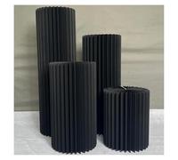 Soportes cilíndricos plegables, Cardboard Cylinder Pedestal Stands Foldable With Acrylic Disc White Multiple SizesWedding Party(Diameter 30cm,C)