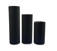 Soportes cilíndricos plegables, Cardboard Cylinder Pedestal Stands Foldable With Acrylic Disc White Multiple SizesWedding Party(Diameter 40cm,B)