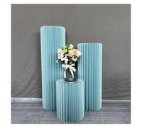 Soportes cilíndricos plegables, Foldable Cardboard Columns With Acrylic Plate, Blue, 30-40cm Diameter, Pack Of 3/4/5(Blue-diameter 30cm,A)