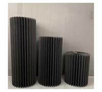 Soportes cilíndricos plegables, Foldable Paper Columns Pedestal Stand For Wedding DIY Decor Multicolor 30-40cm 3 Pcs(Diameter 30cm,A)