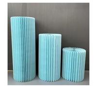 Soportes cilíndricos plegables, Paper Columns Stand With Acrylic Disc Foldable Multicolor Multiple Sizes Pack Of 3(Blue-diameter 30cm,A)