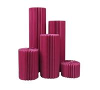 Soportes cilíndricos plegables, Wedding Foldable Paper Column Stands With Acrylic Disc Red 20-100cm Pack Of 5(Red-diameter 30cm,D)