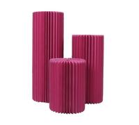 Soportes cilíndricos plegables, Wedding Foldable Paper Column Stands With Acrylic Disc Red 20-100cm Pack Of 5(Red-diameter 40cm,A)