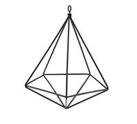 Soportes Colgantes Metálicos para Plantas de Aire Maceta Geométrica Moderna Colgador de Planta de Aire Para Pared Irregular Soporte Para Colgar Rack Pentagon Geometric Piña Stand De Planta(Negro)
