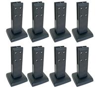 Soportes Cuadrados de Acero Inoxidable 304 para Paneles de Vidrio, Abrazaderas para Vallas de Piscinas, barandillas de escaleras, Balcones y Sistemas de barandillas,Middle Spigot,8 Pack