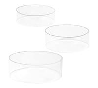 Soportes De Acrílico Para Exposición - Elevadores Alimentos Transparentes,Estante de Mesa 3 Piezas para Joyería Panadería Flores Hogar Decoración Boda Buffet