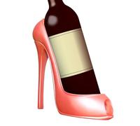 Soportes de almacenamiento de vino - Elegante exhibición de vino en zapatos de tacón alto, diseño único | Pequeño soporte para botellas de vino tinto, ideal en la encimera de la cocina casera, Añade